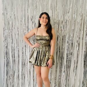 Elegant Metallic Dress